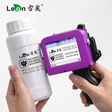 Numbers Handheld Inkjet Printer with Grips 12.7mm Production Date QR Code Label Encoder Supporting M