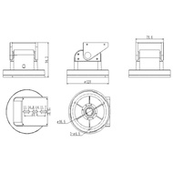9600 baud rate, small rotating bracket, RS485 surveillance camera electric pan/tilt bracket