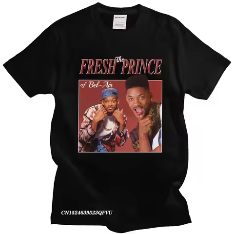 Funny The Fresh Prince Of Bel-Air Tshirt Men Camisas Men 90s Style Will Smith TV T-Shirt Carlton Ban