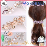 SK Colorful Women Tiara Jewelry Crystal Rhinestone Pearl Headband