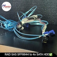 MiniSAS HD to 4x SATA RAID CABLE SERVER SFF-8644 TO SATA CONVERTER 12Gb/s SAS CABLE