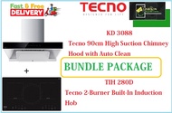 TECNO HOOD AND HOB BUNDLE PACKAGE FOR ( KD 3088 &amp; TIH 280D) / FREE EXPRESS DELIVERY