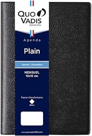 Quobadis QV19501bk Diary Diary Plain/Ampara (Monthly Horizontal Rule, Beginning of January, A6 Varia