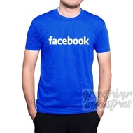 Facebook T-Shirt Logo - Blue, S