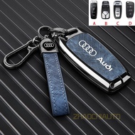 Remote Key Case Cover Metal Key Fob Shell Keychain For Audi A6 A1 A3 A7 A5 Sportback C7 C5 A4 B9 R8 
