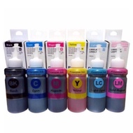 หมึก Epson L800 L850 L1800( Premuim ink ) หมึกพิมพ์ BK C M Y K LC LM 1ชุด 6ขวด  ขวดละ 100 ml.