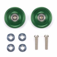 TAMIYA Roller [15437: ️700] 13mm Aluminum Ball-Race Rollers (Ringless) Green Anodized