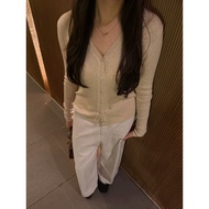 ARIN - Yuna Sheer Cardigan in Beige Thin Outer Cardigan/
