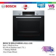 BOSCH HBA534BS0A Series 4 With 7 Cooking Functions Built-in Oven 71L