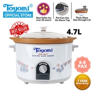 TOYOMI Slow Cooker High Heat 4.7L [Model: HH 5500A] - Official TOYOMI Warranty Set.