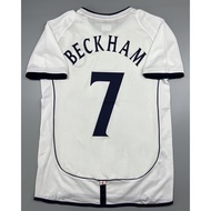 2002 England Home Retro Football Shirt - David Beckham No. 7 Classic Jersey (2002-03 Season)