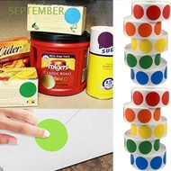 500 Pcs / Roll Stiker Label Dot Putih Biru Ukuran 1 Inch Untuk