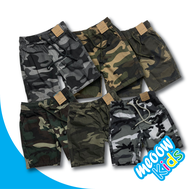 Short Pants Kids Army Camouflage, Seluar Pendek Celoreng Tentera Kanak Kanak (2Tahun - 12Tahun)