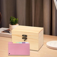 [mcfsnzwtxz1bw] Index Card Holder Container,Index Card File Divider Drawer with Lid, Dorm Note Cards
