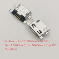 10-100Pcs Usb Connector Plug For Infinix Hot S3X Note 7 Lite 4 Pro Smart 3 Plus Tecno C8 L5 Note7 Ch