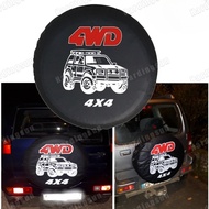 4WD 4x4 PVC Leather Spare Wheel Tire Cover Case Bag Pouch Protector car tyres 14 inch For Jeep Humme