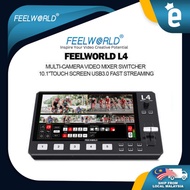 FEELWORLD L4 Multi-camera Video Mixer Switcher 10.1"Touch Screen USB3.0 Fast Streaming