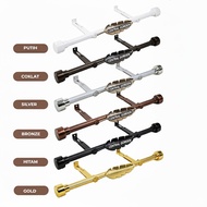 Full Set Curtain Rod BLACK DOFF CURTAIN POLE ROD CURTAIN RELL 1 2 3 4Meter 225 250 300 350 400Cm