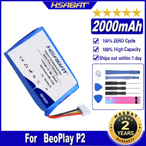 HSABAT P2 2000mAh Battery for Bang&Olufsen B&O BeoPlay P2 Bluetooth Speaker Batteries