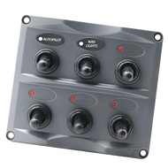 Motoise รถและเรือเดินสมุทร12V-24V 6 Gang แผงสวิทช์สลับ