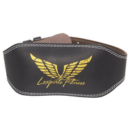 Lexports Fitness 勵動風潮 專業重訓健美腰帶 皮革雙扣腰帶  M  鋼強黑  1個