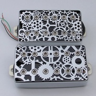 1 Set GUYKER Alnico Humbucker LP Guitar Surface Gear Pattern Guitar Pickup