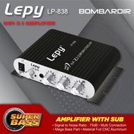 Lepy LP-838 Mini Stereo Amplifier Subwoofer (Black)