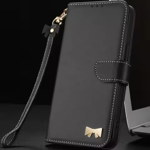 Lanyard Leather Case For OPPO Reno 13 12 14 Pro 13F 12F 12FS 11F A57 A77 A16 A54 A96 5G Card Slot Wa