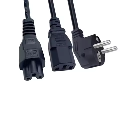 EU Plug Power Supply Cable IEC320 C13 0.5/1.2/1.5m AC Power Extension Cord For Dell Computer PC Moni