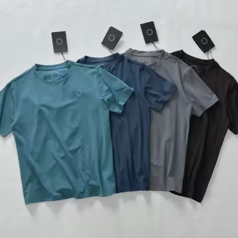 Men's Quick Dry Short Sleeve T-Shirts Yamatomichi Summer Breathable Casual Sports Tops Crew Neck Bas