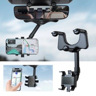 Rearview Mirror Phone Holder, 2024 Rotatable Retractable, Universal Installation, Mobile Phone Car Suitable for iPhone 11 12 13 14 Pro Max Samsung All Mobile Phones