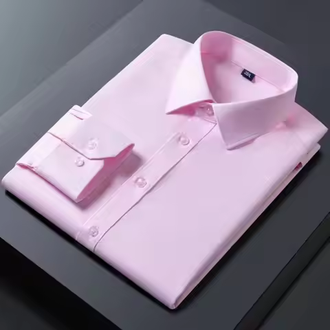 Men's shirt thin solid color long-sleeved business professional workwear stretch shirt