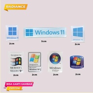 TERLARIS STICKER TIMBUL WINDOWS 11 10 7 XP 95 KLASIK STIKER PC DESKTOP | READY