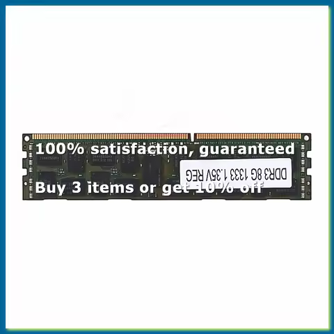 8GB DDR3 1333MHZ Ecc Ram Memory PC3L-10600R 1.35V 2RX4 REG Ecc RAM for Server Workstation-DTA9