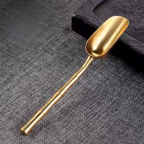 Tea spoon tea shovel small brass tea set accessories tea spoon single tea spoon tea set tea spoon te