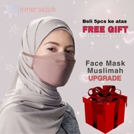 Inner Sejuk Silvy MUSLIMAH/Stoking Muslimah Silvy Face Mask Diamond Innersejuk Headloop Double Up 3D