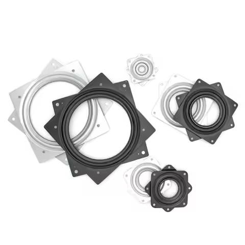 2/3/4/6 Inch Hollow Furniture Hardware 360 Degrees Swivel Plate Free Rotating Ball Bearing Lazy Susa
