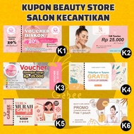 BEAUTY COUPON BEAUTY STORE/ SALON/ SALON DISCOUNT VOUCHER/ BEAUTY STORE VOUCHER/
