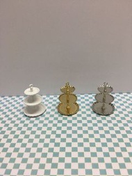 迷你造型#三層蛋糕架#微縮食玩#下午茶套餐架#娃娃屋配件#場景擺設