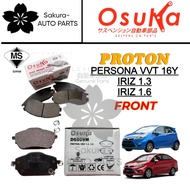 OSUKA Front Brake Pad Proton Persona VVT 16Y, Iriz 1.3 1.6 Old New Model Buatan Malaysia (D6809M)