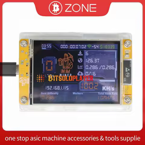 NerdMiner NMminer V2 1010 Kh/s Bitcoin Solo Miner 2.8 inch Smart Display Cryptocurrency Miner