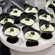Plastic Ice Cream Goblet, Yogurt Mousse Cup, Black Pudding Cup, Black Creative Dessert Cup, Plastic 