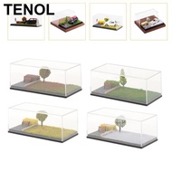 [TENOL] 1/64 Scale Model Car Display Case, Parking Lot Diorama Base, Acrylic Cover, Diecast Car Dior