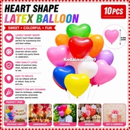 10pcs love shape balloon/belon bentuk love/10"inci balon
