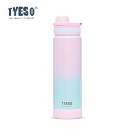 TYESO 600ml/750ml ขวดน้ำสแตนเลสสูญญากาศพกพา สำหรับกีฬา ท่องเที่ยว และใช้ประจำวัน รุ่น Aurora Rainbow