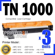 3x Drum DR1000 DR-1000 Toner TN-1000 TN1000 Compatible To Brothe* HL1110 DCP1510 MFC1810 1815 HL1210
