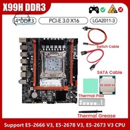 X99H Desktop Motherboard+E5 2620 V3 CPU+Thermal Grease LGA2011-V3 B85 DDR3X4 ECC Slot M.2 NVME PCI-E