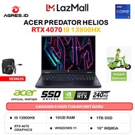 Laptop Gaming Acer Predator Helios RTX 4070 Core i9-13900HX Ram 16GB 1TB SSD 16" WQXGA 240Hz Refresh Rate