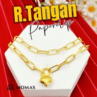 Rantai Tangan Paperclip  Emas 916 Tulen Rantai Tangan Emas 916 Rantai Tangan Emas 916 Tulen Emas 916