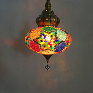 Big Size New Arrival Turkey 25CM Handmade Hanging Lights Romantic Restaurant Living Room Mosaic Pend